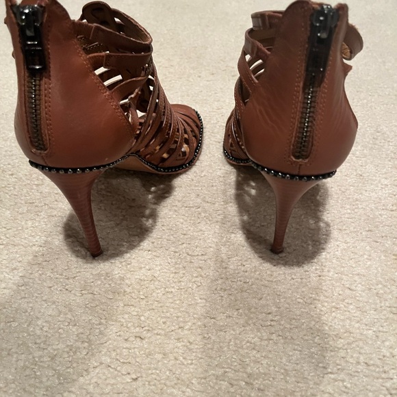 Coach Brown Leather Strappy Shoes - Picture 6 of 8